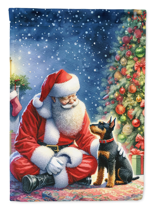 Buy this Manchester Terrier and Santa Claus Garden Flag