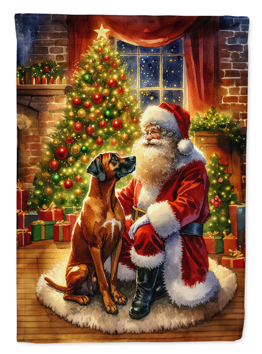 Buy this Rhodesian Ridgeback and Santa Claus House Flag