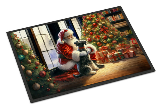 Buy this Schnauzer and Santa Claus Doormat