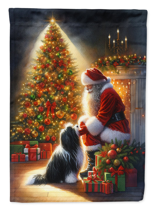 Buy this Tibetan Terrier and Santa Claus Garden Flag