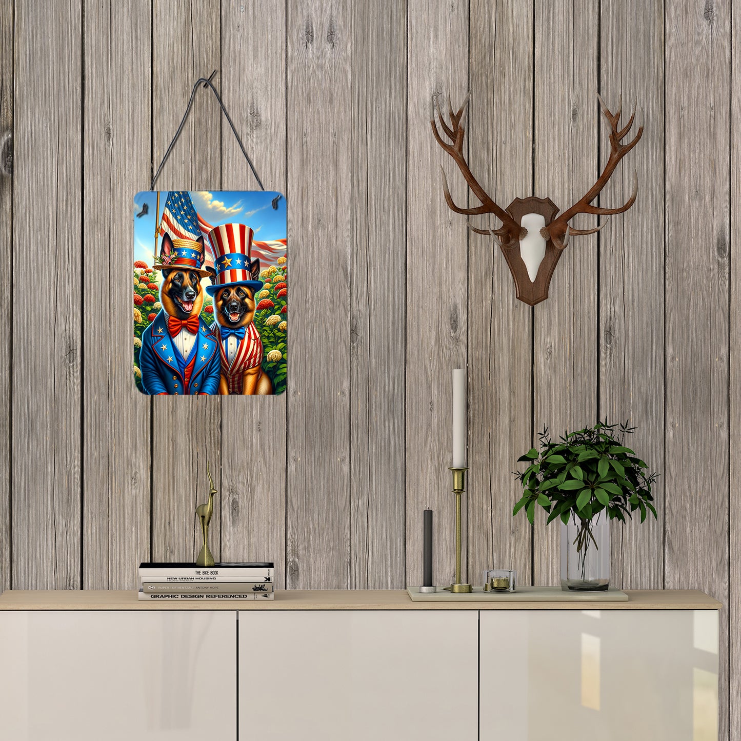 All American Belgian Malinois Wall or Door Hanging Prints