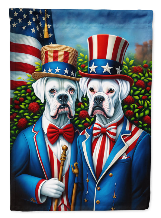 Buy this All American White Boxer Garden Flag