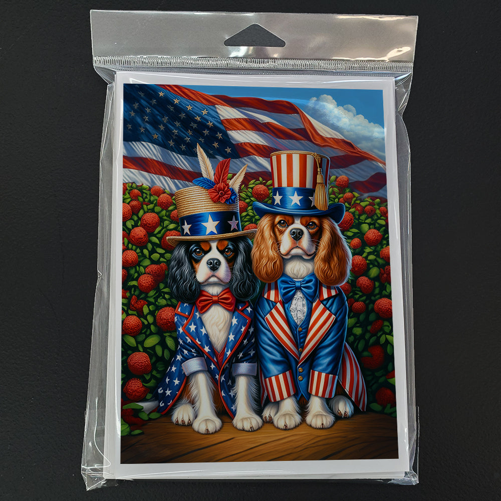 All American Cavalier Spaniel Greeting Cards Pack of 8