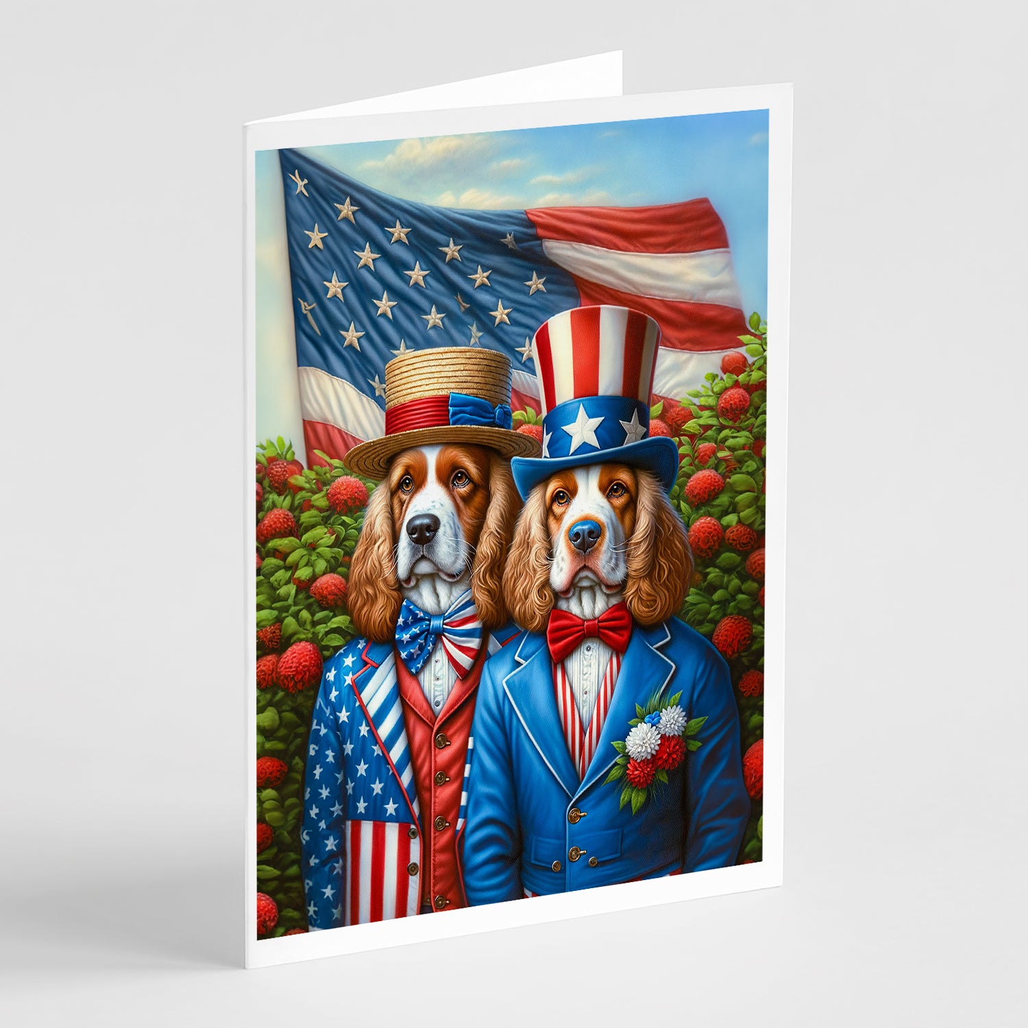 Buy this All American Clumber Spaniel Greeting Cards Pack of 8