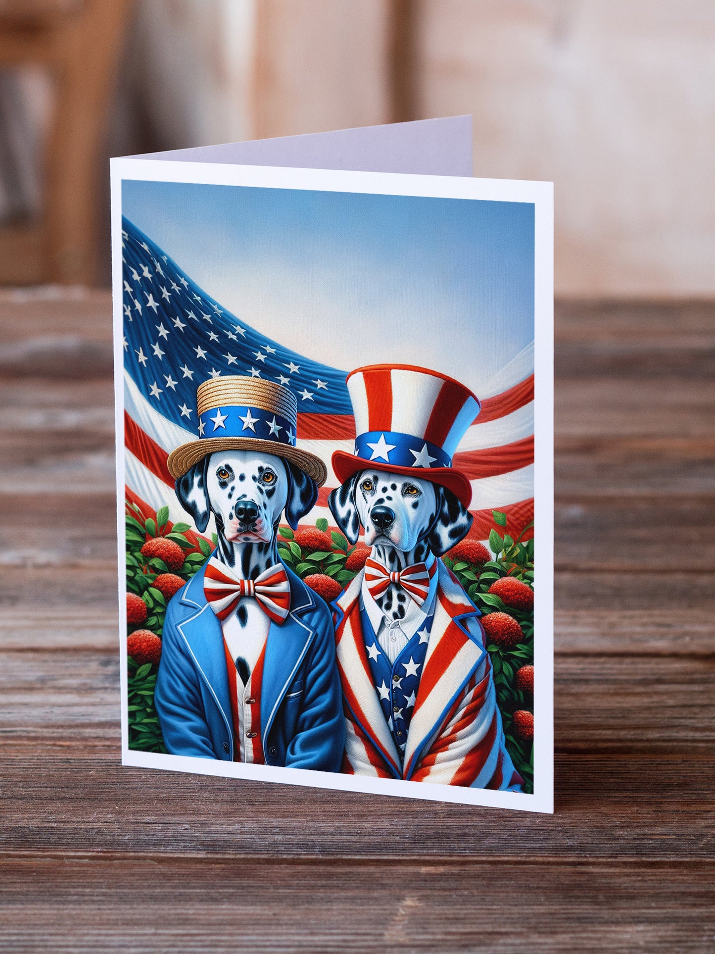 All American Dalmatian Greeting Cards Pack of 8