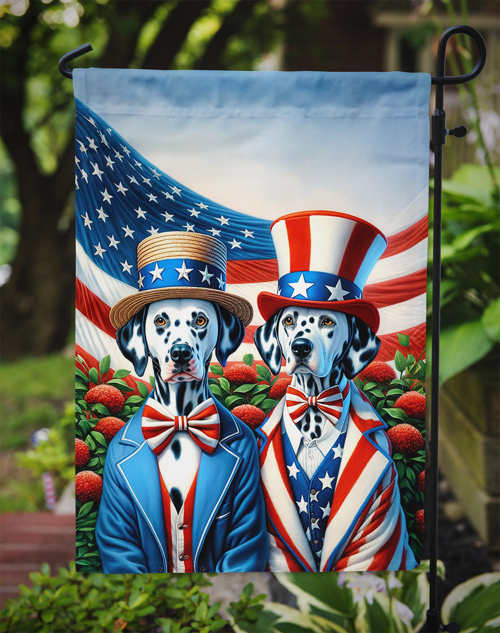 All American Dalmatian Garden Flag