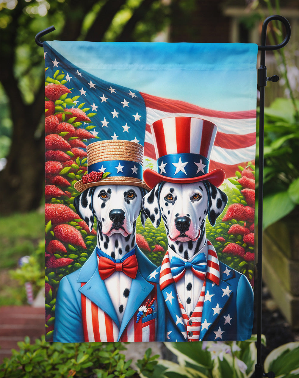 All American Dalmatian Garden Flag