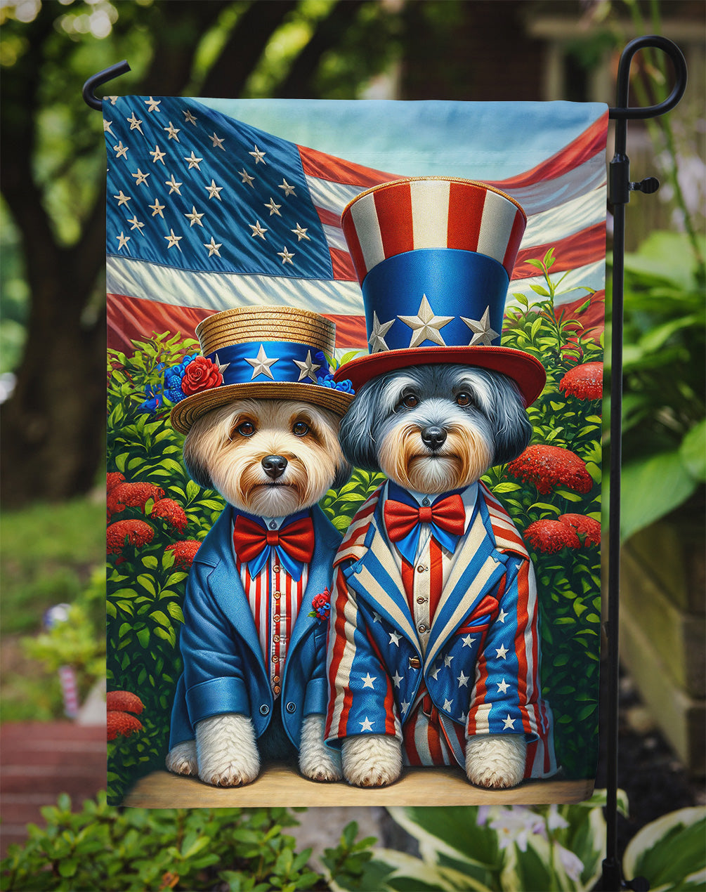 All American Dandie Dinmont Terrier Garden Flag