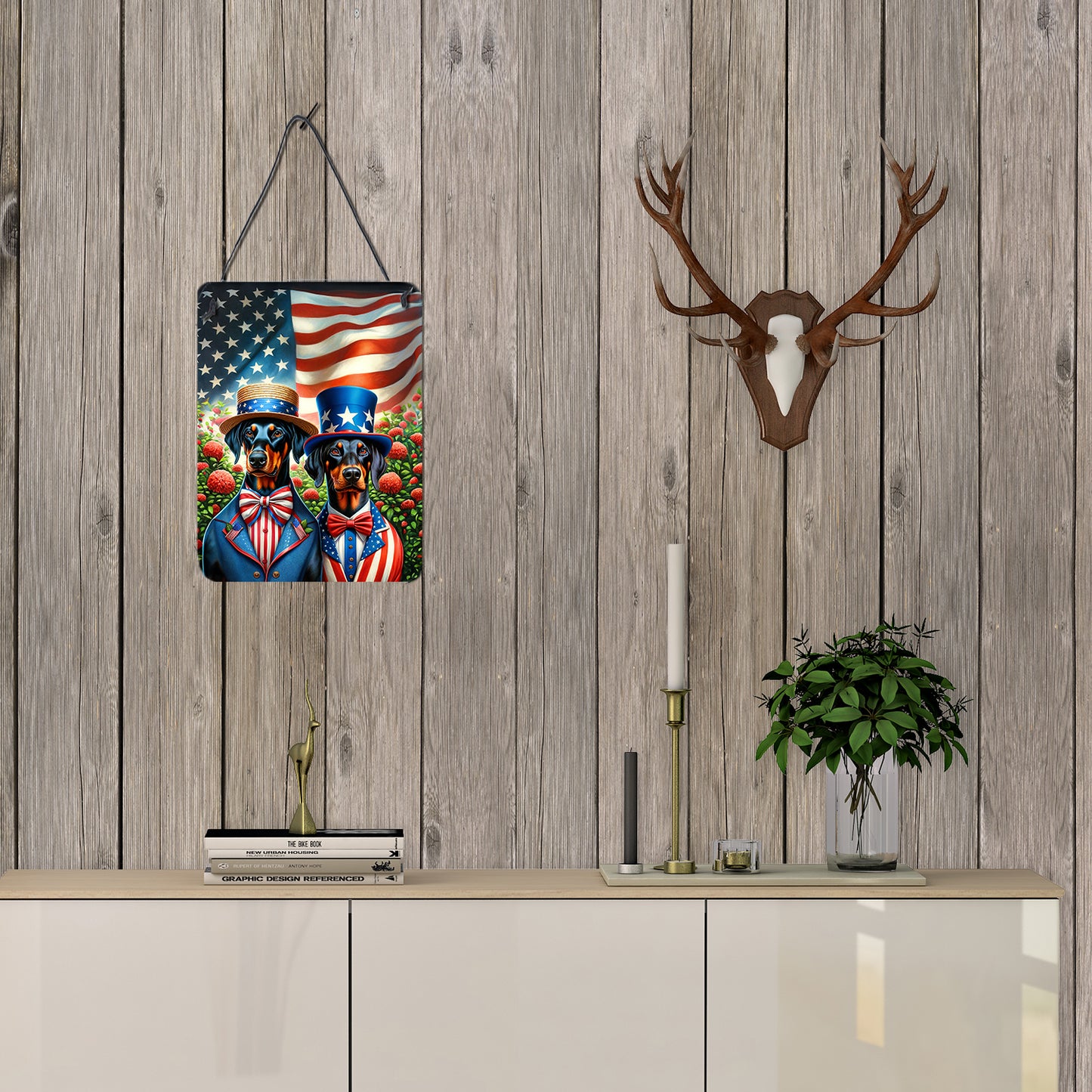 All American Doberman Pinscher Wall or Door Hanging Prints