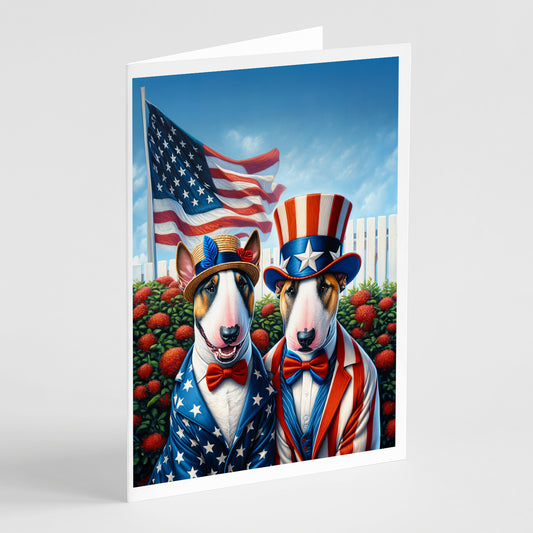 Buy this All American English Bull Terrier Greeting Cards Pack of 8