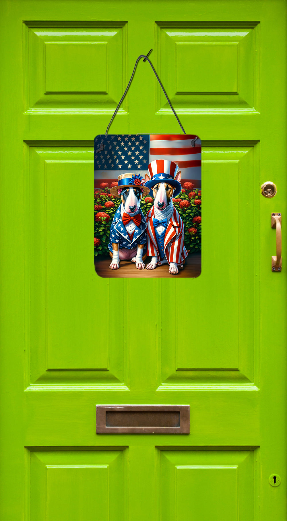 All American English Bull Terrier Wall or Door Hanging Prints