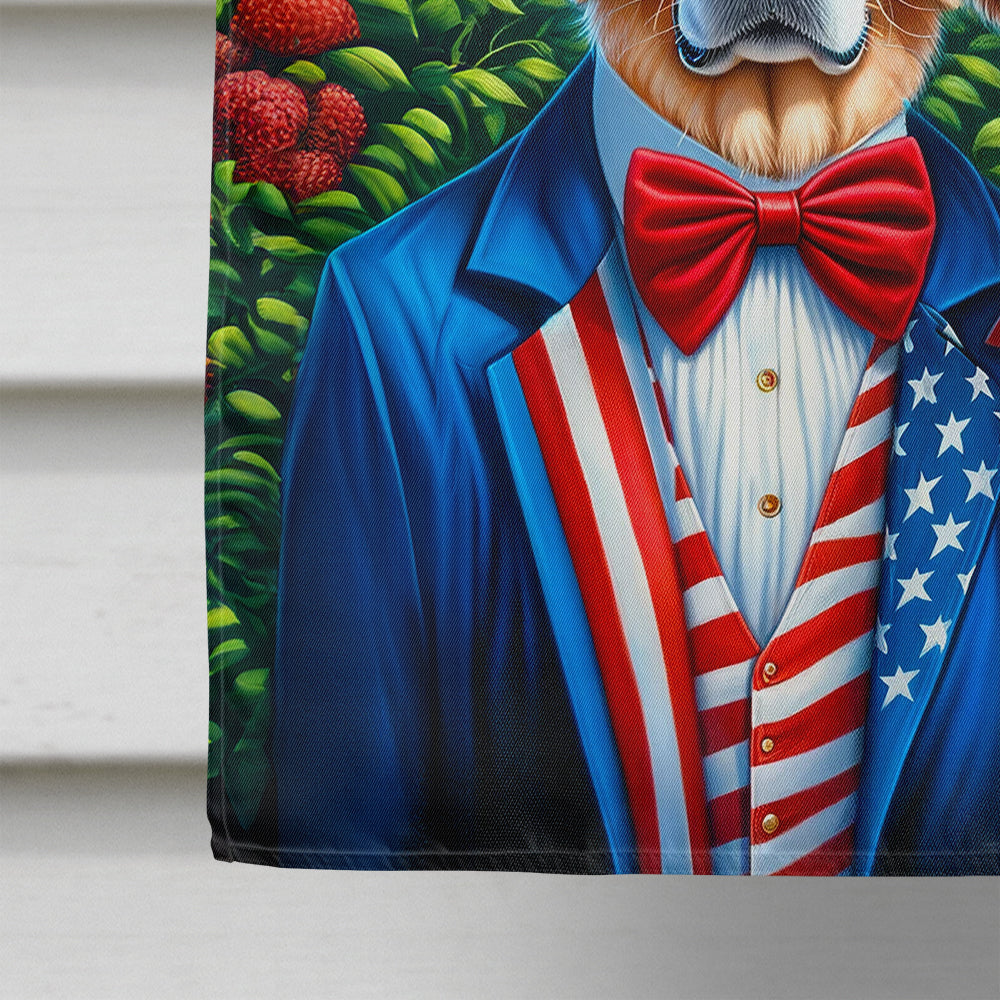 All American Golden Retriever House Flag