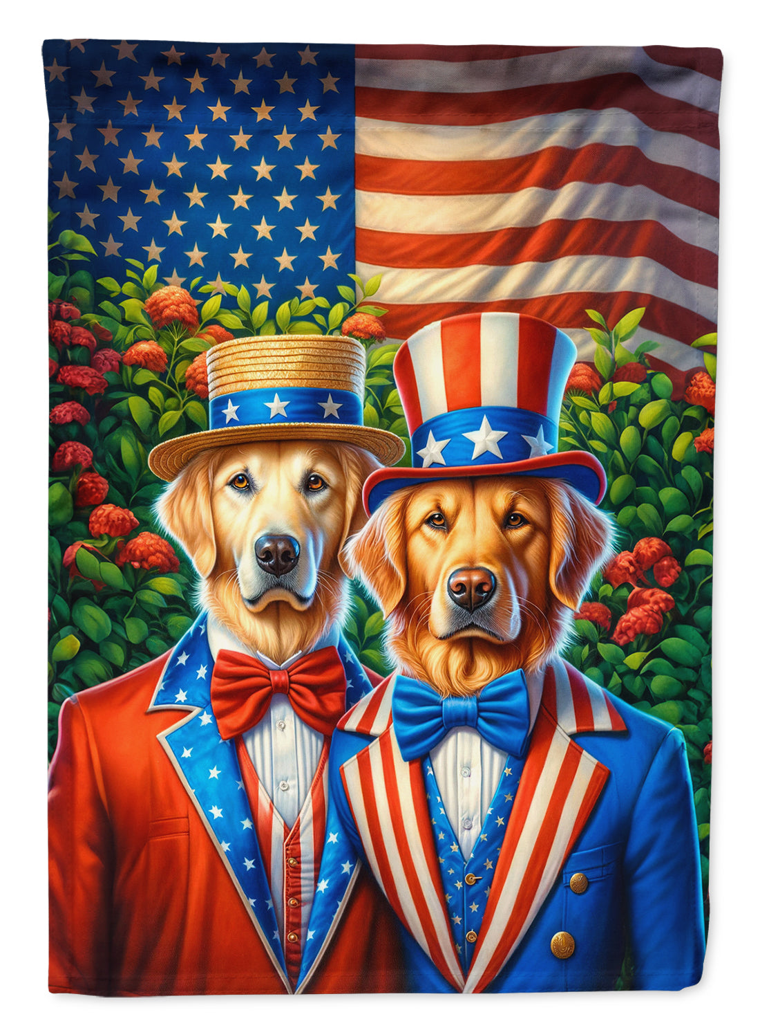 Buy this All American Golden Retriever House Flag