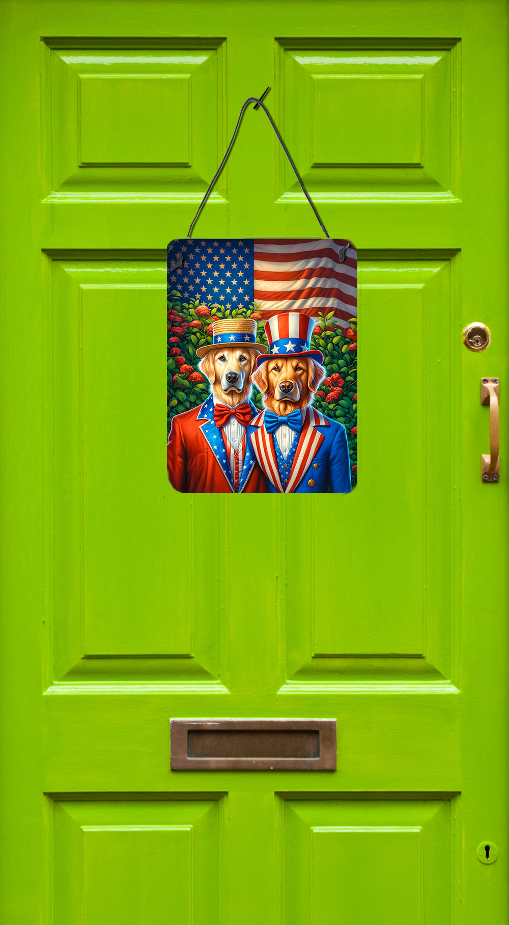 All American Golden Retriever Wall or Door Hanging Prints