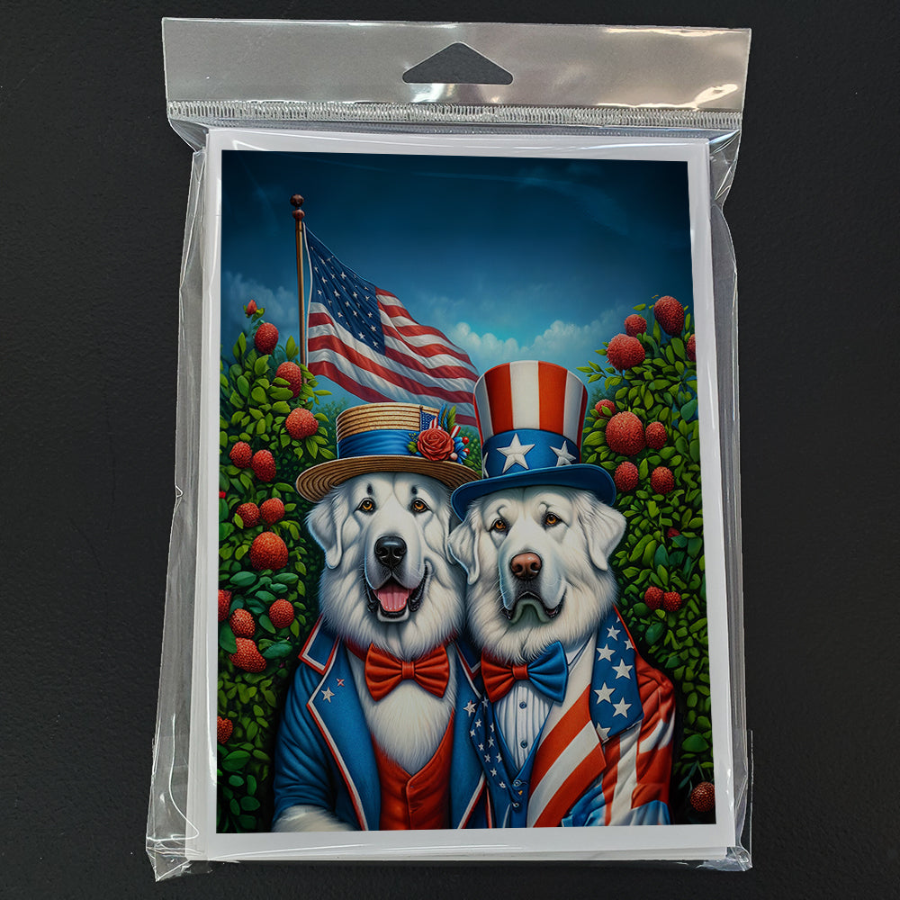 All American Great Pyrenees Greeting Cards Pack of 8