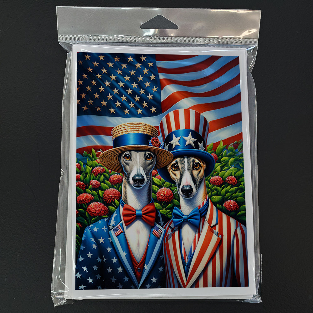 All American Greyhound Greeting Cards Pack of 8