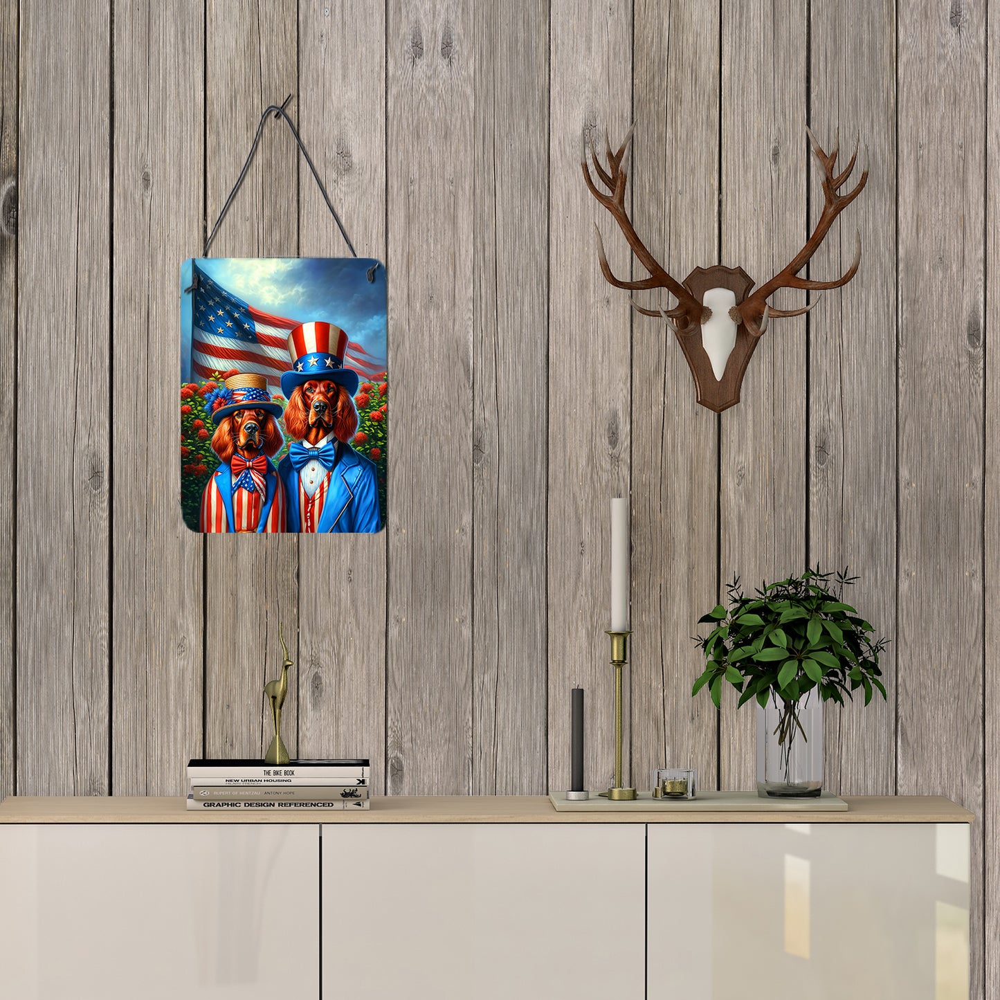 All American Irish Setter Wall or Door Hanging Prints