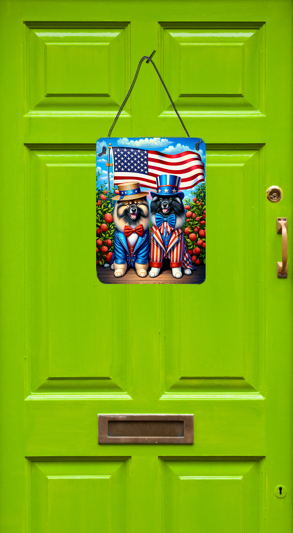 All American Keeshond Wall or Door Hanging Prints