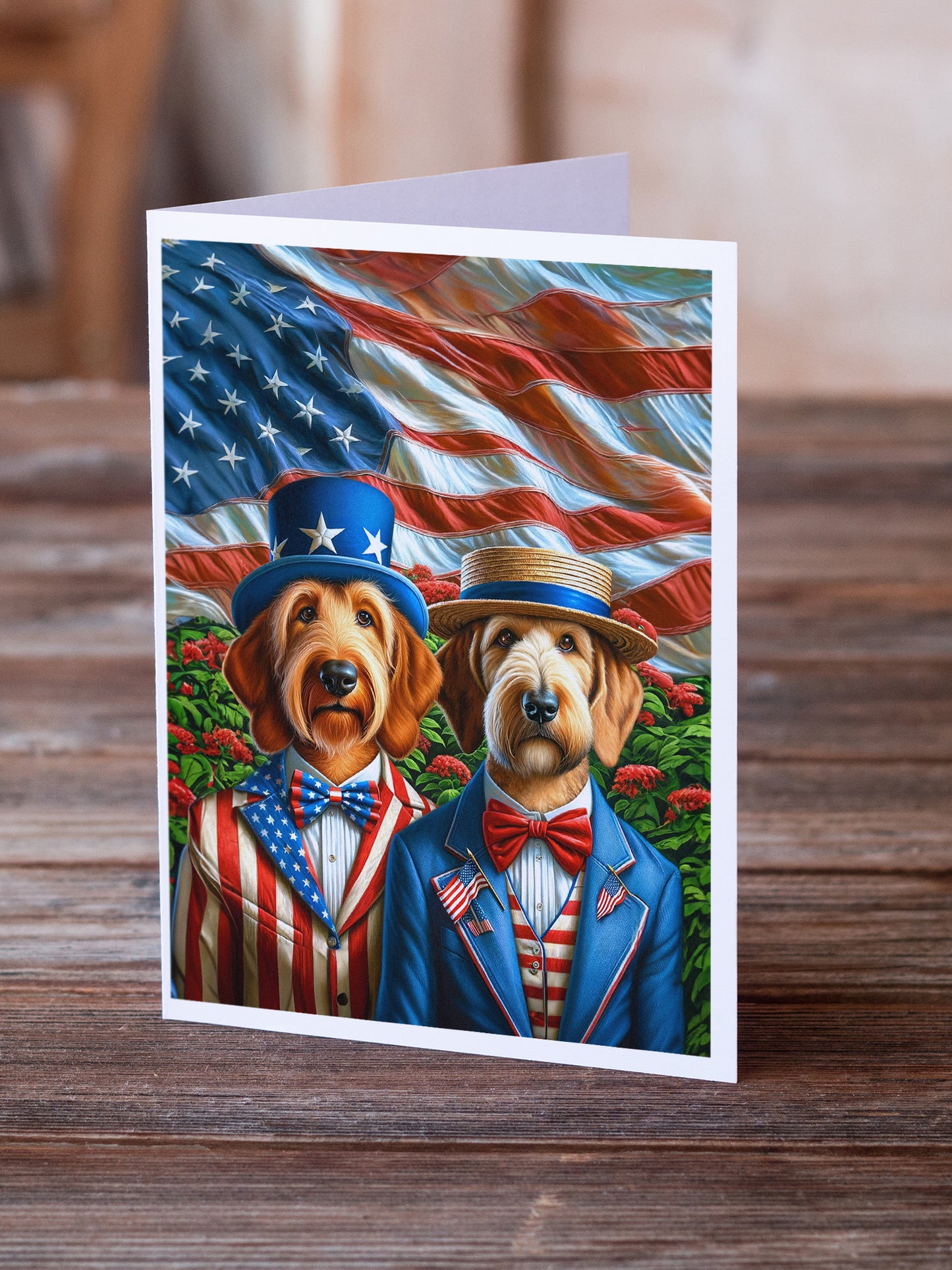 All American Otterhound Greeting Cards Pack of 8