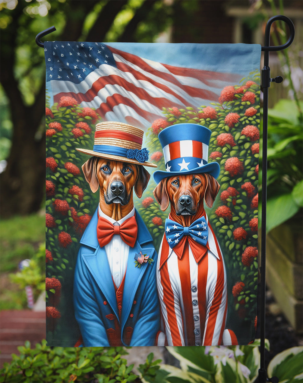 All American Rhodesian Ridgeback Garden Flag