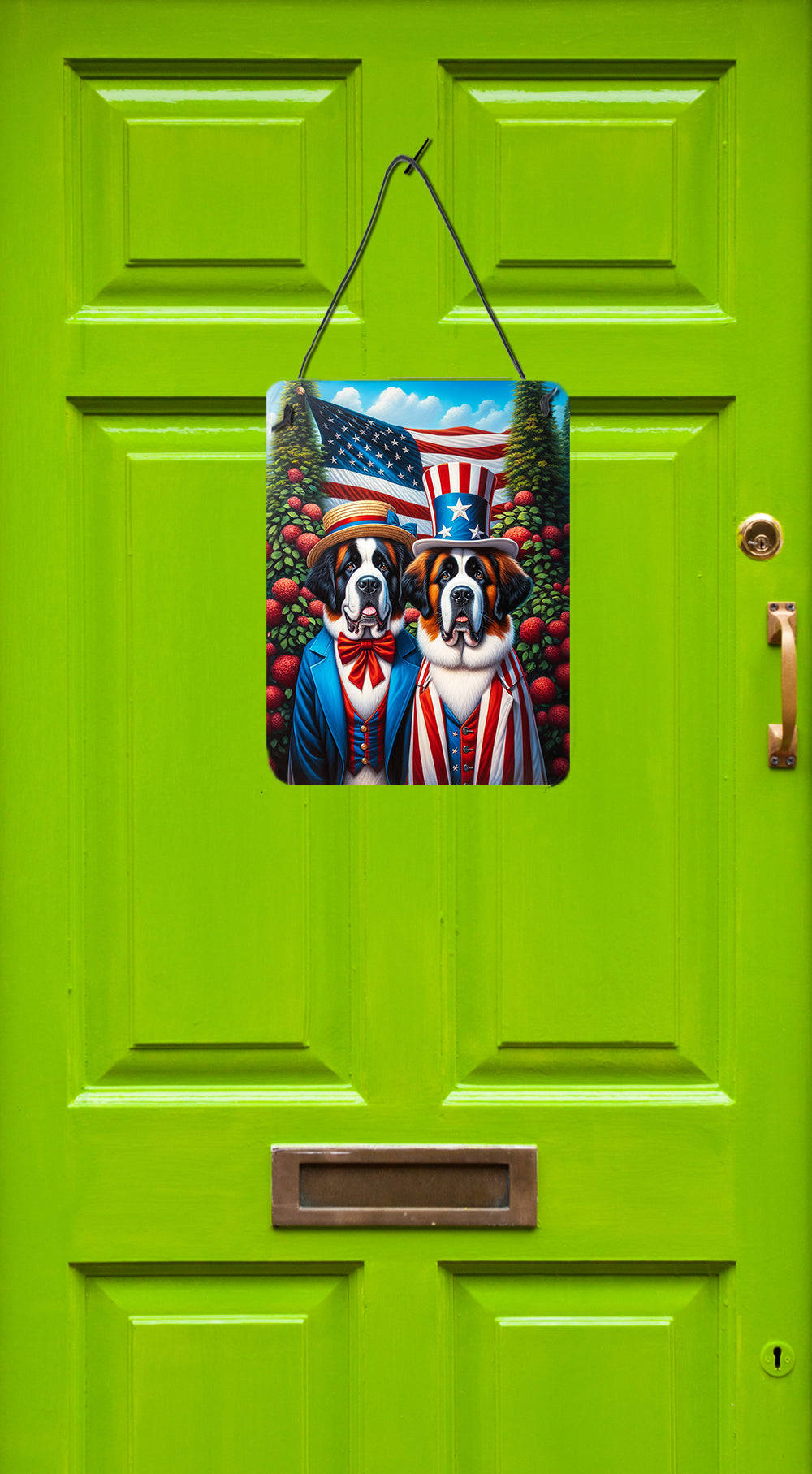 All American Saint Bernard Wall or Door Hanging Prints