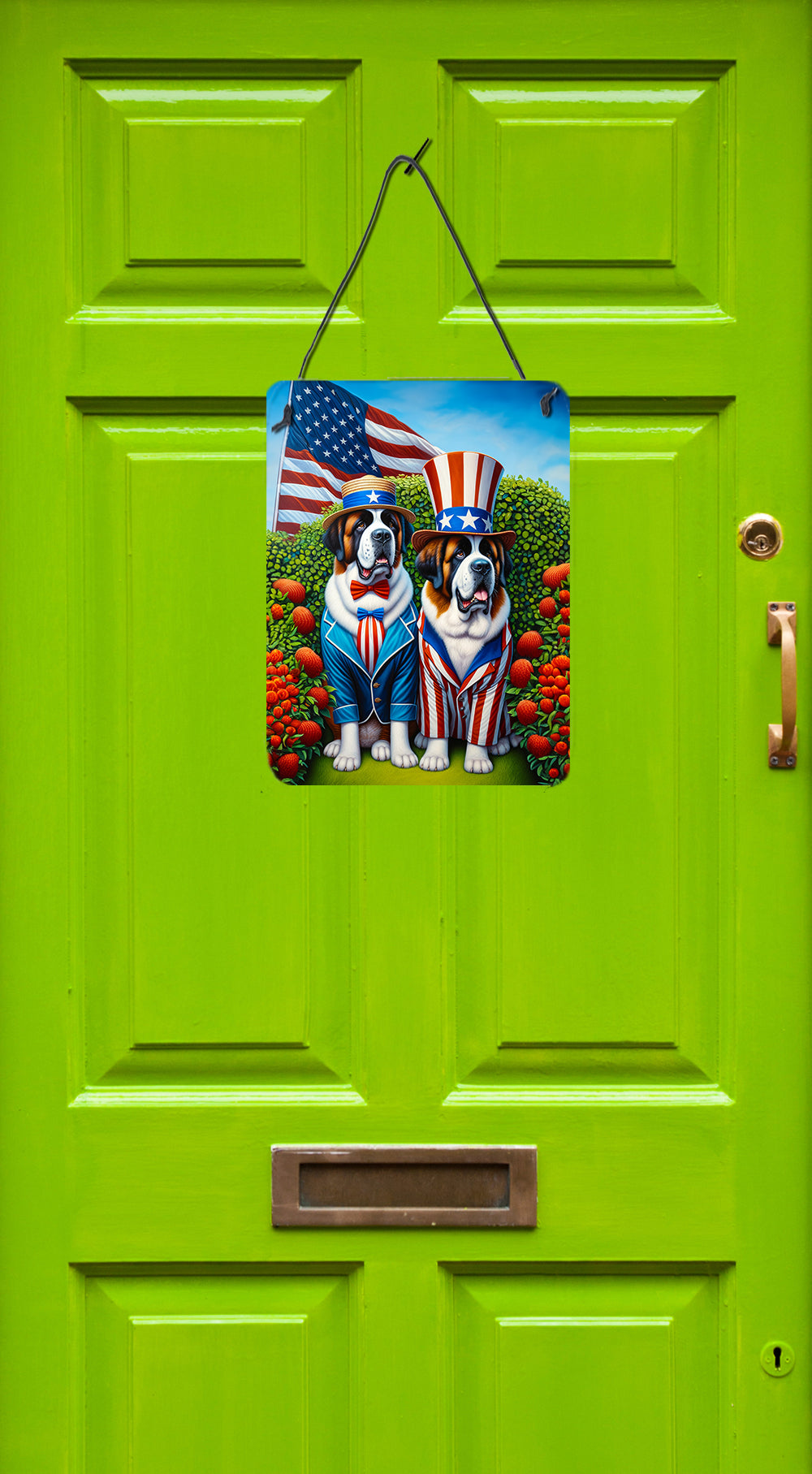 All American Saint Bernard Wall or Door Hanging Prints