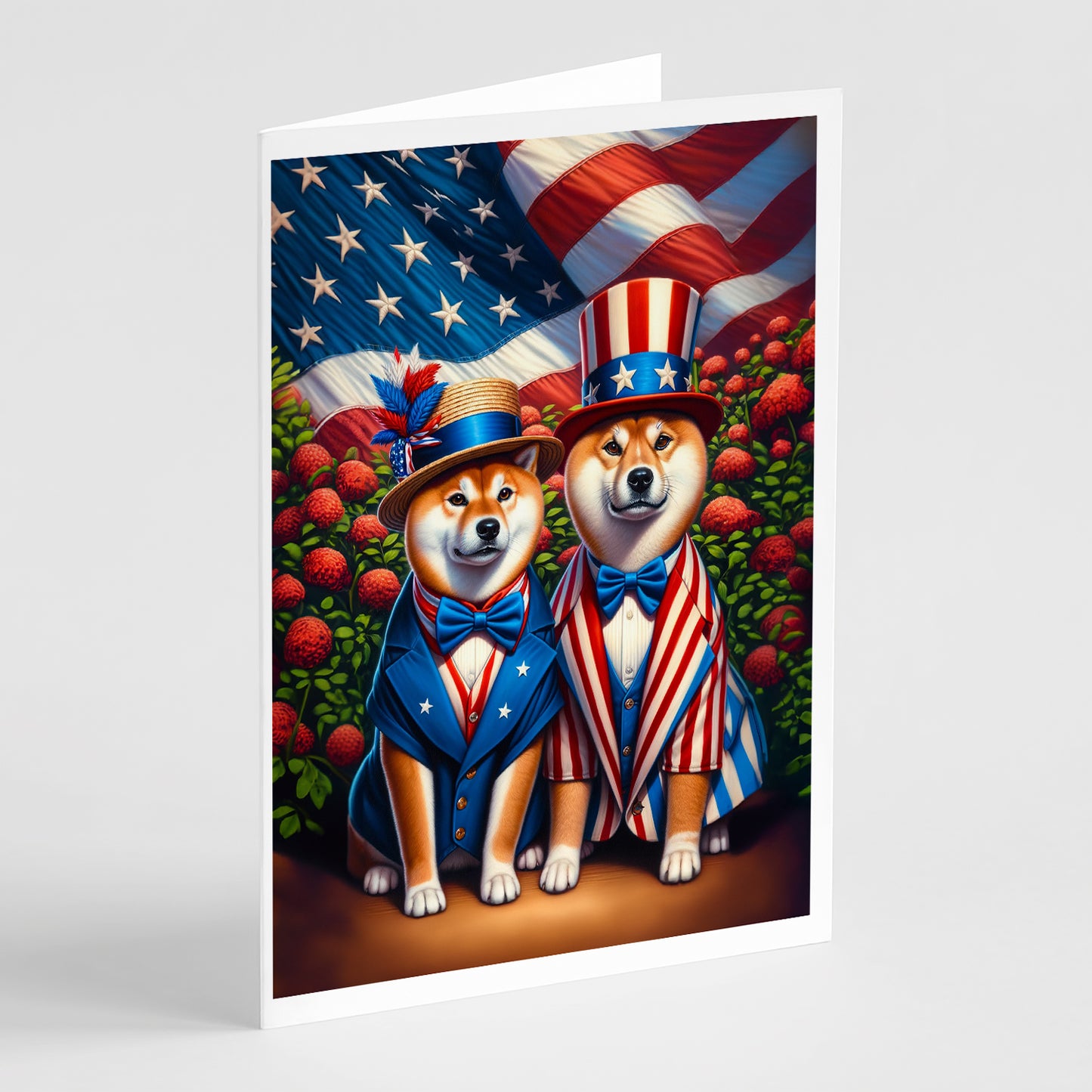 Buy this All American Shiba Inu Greeting Cards Pack of 8