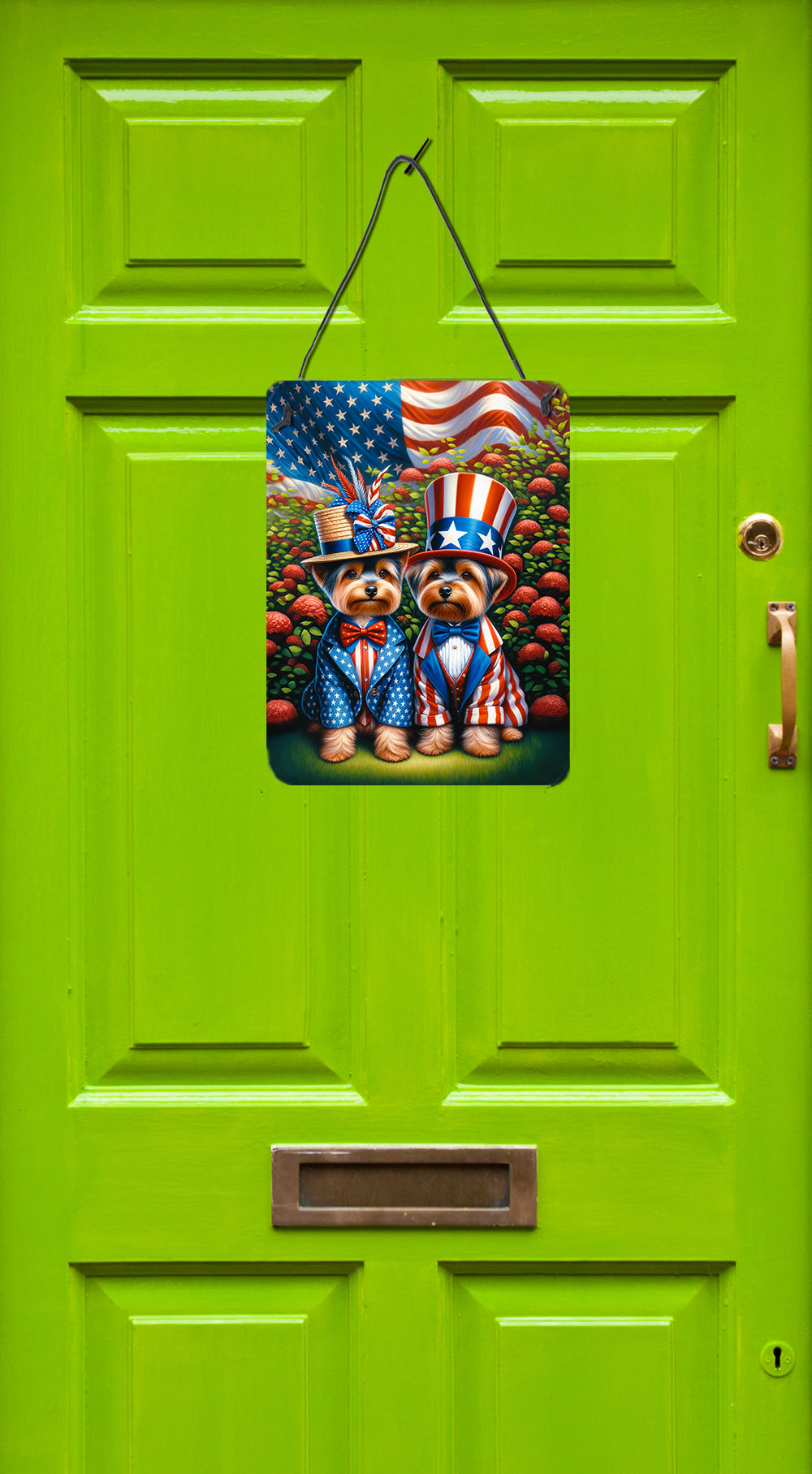 All American Yorkshire Terrier Wall or Door Hanging Prints