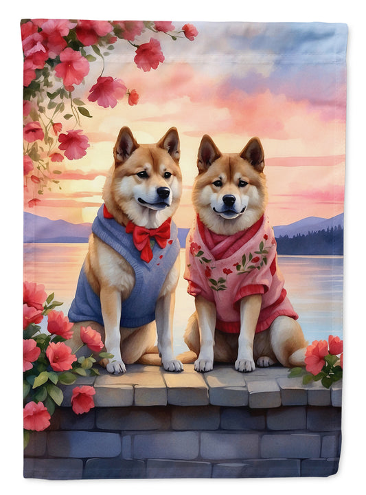 Buy this Akita Two Hearts House Flag