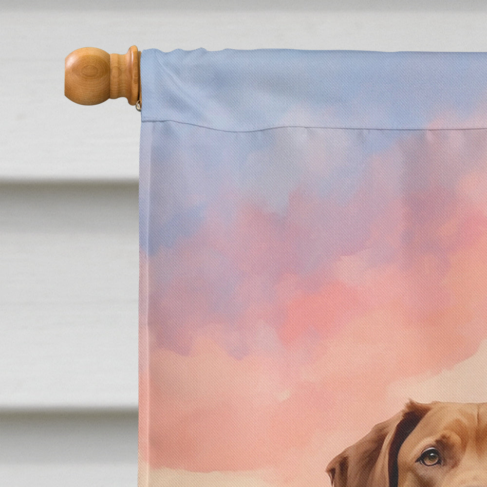 Chesapeake Bay Retriever Two Hearts House Flag