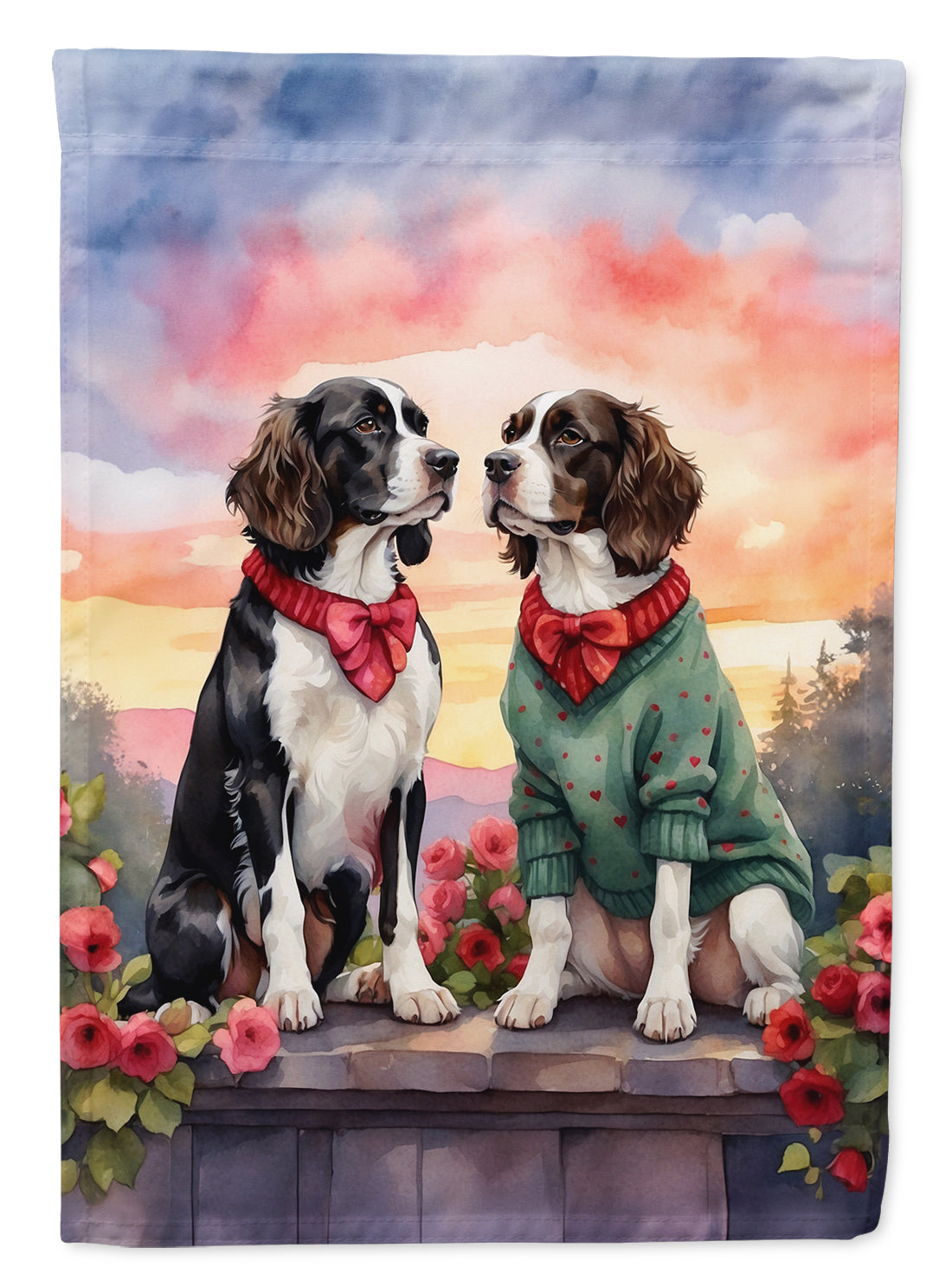 Buy this English Springer Spaniel Two Hearts Garden Flag