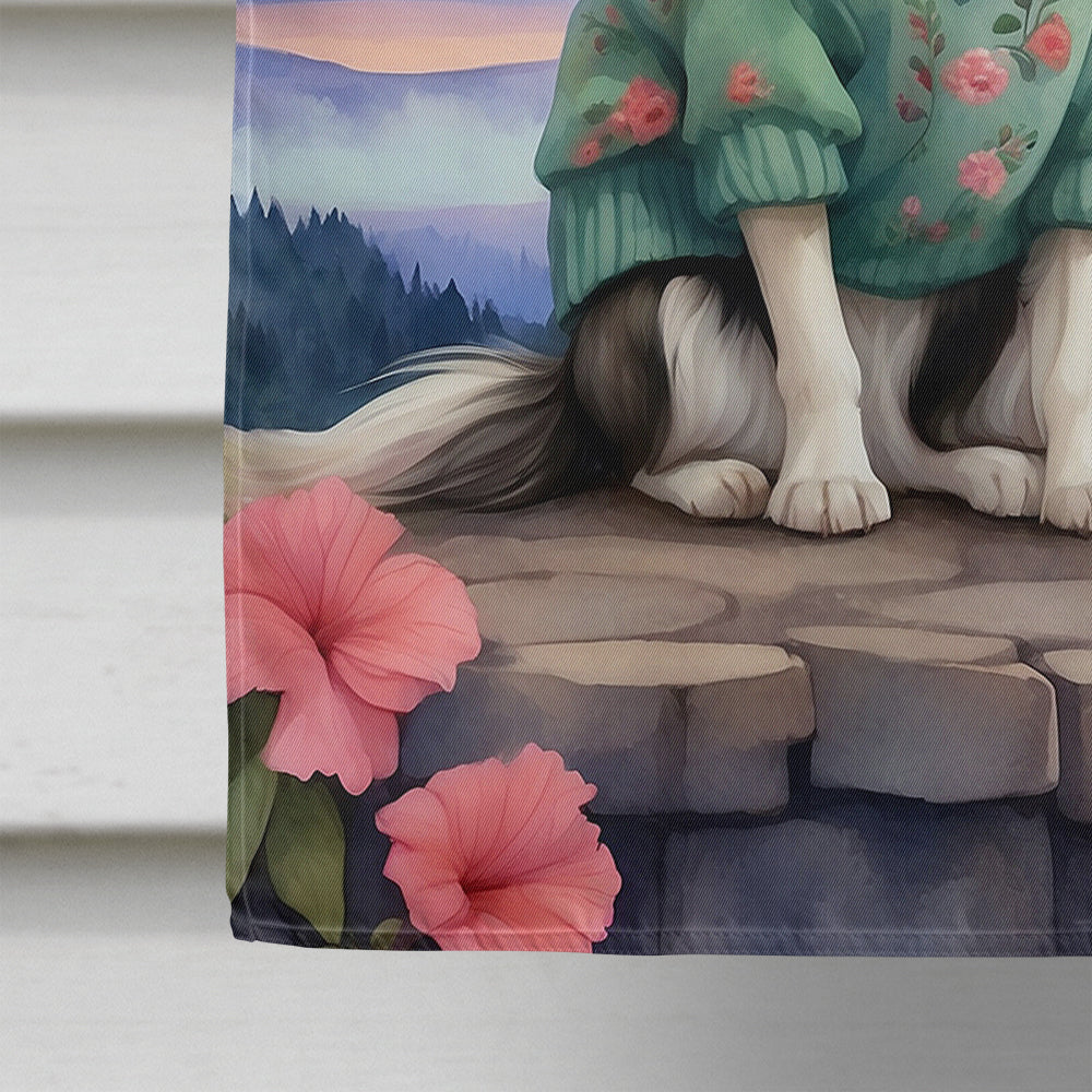 Japanese Chin Two Hearts House Flag