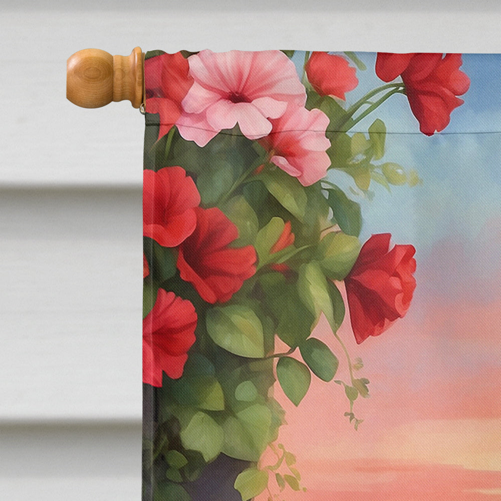 Shih Tzu Two Hearts House Flag