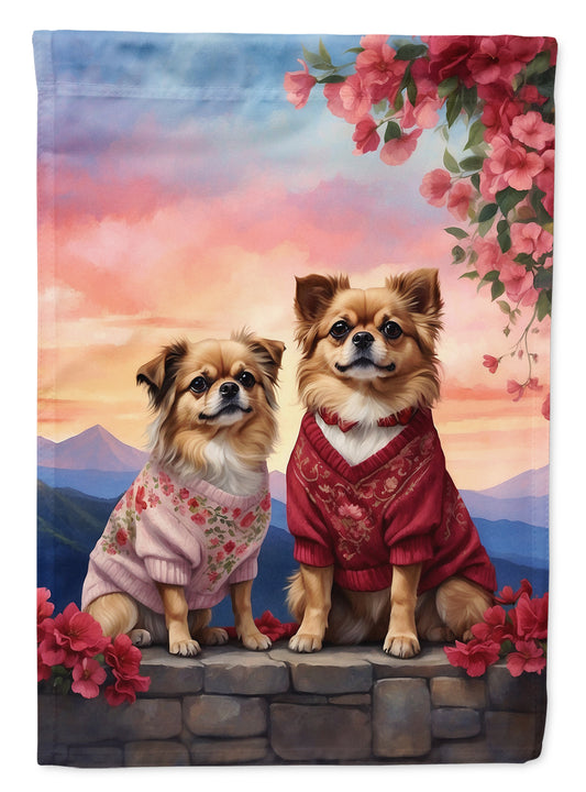 Buy this Tibetan Spaniel Two Hearts Garden Flag