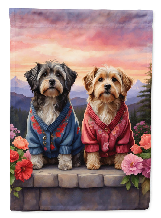 Buy this Tibetan Terrier Two Hearts Garden Flag