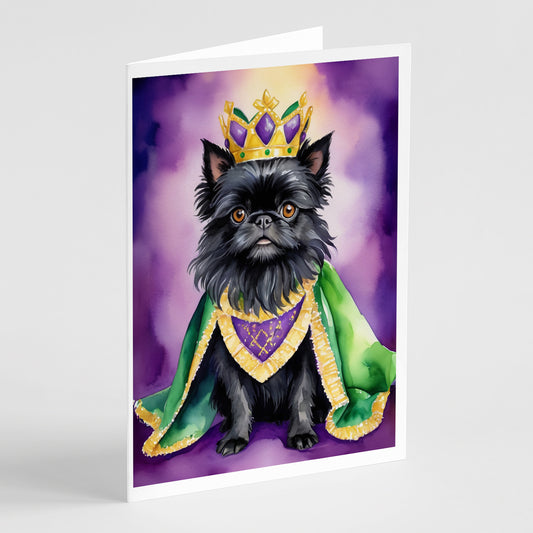 Buy this Affenpinscher King of Mardi Gras Greeting Cards Pack of 8