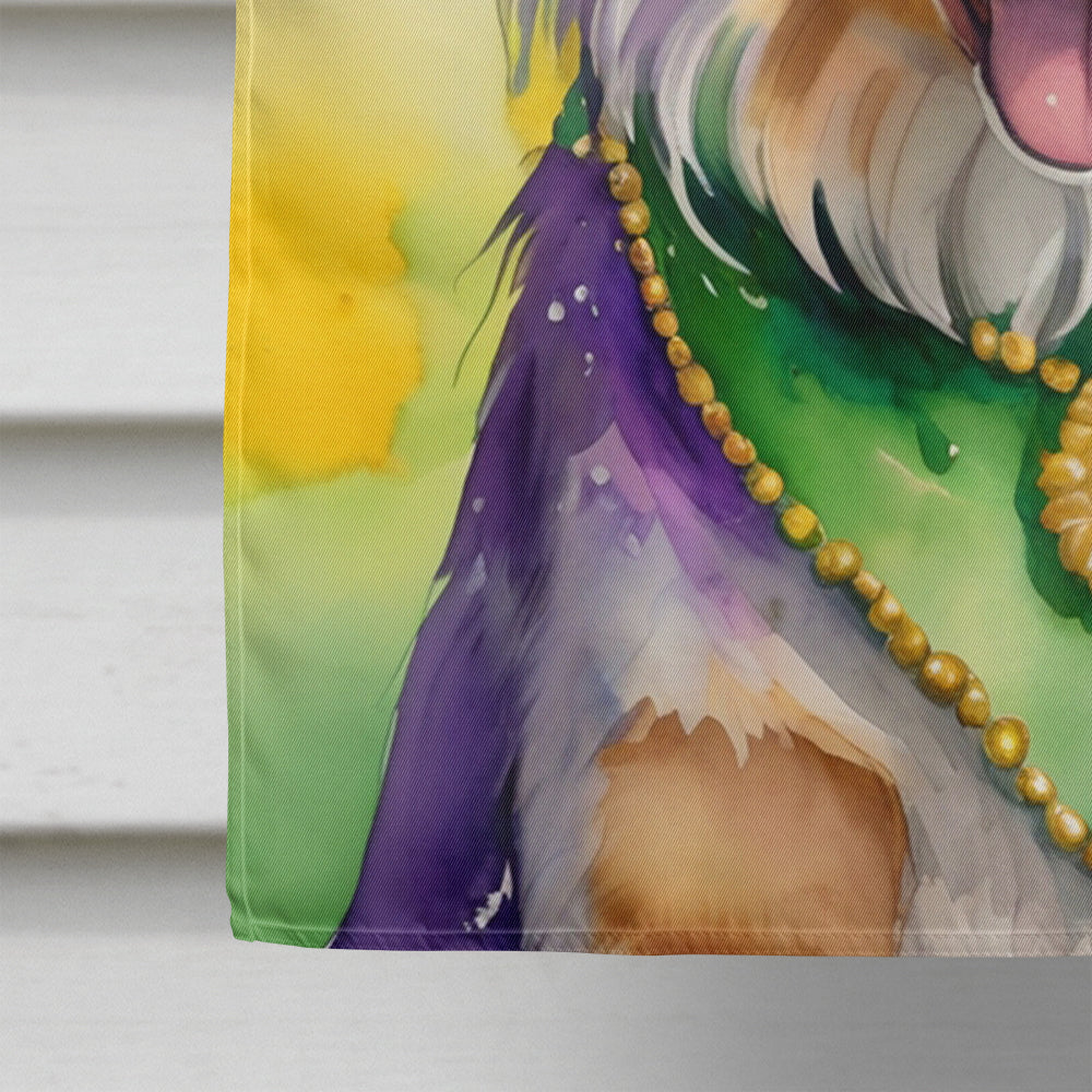 Australian Shepherd King of Mardi Gras House Flag