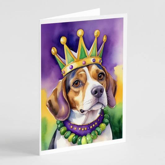 Buy this Beagle King of Mardi Gras Greeting Cards Pack of 8