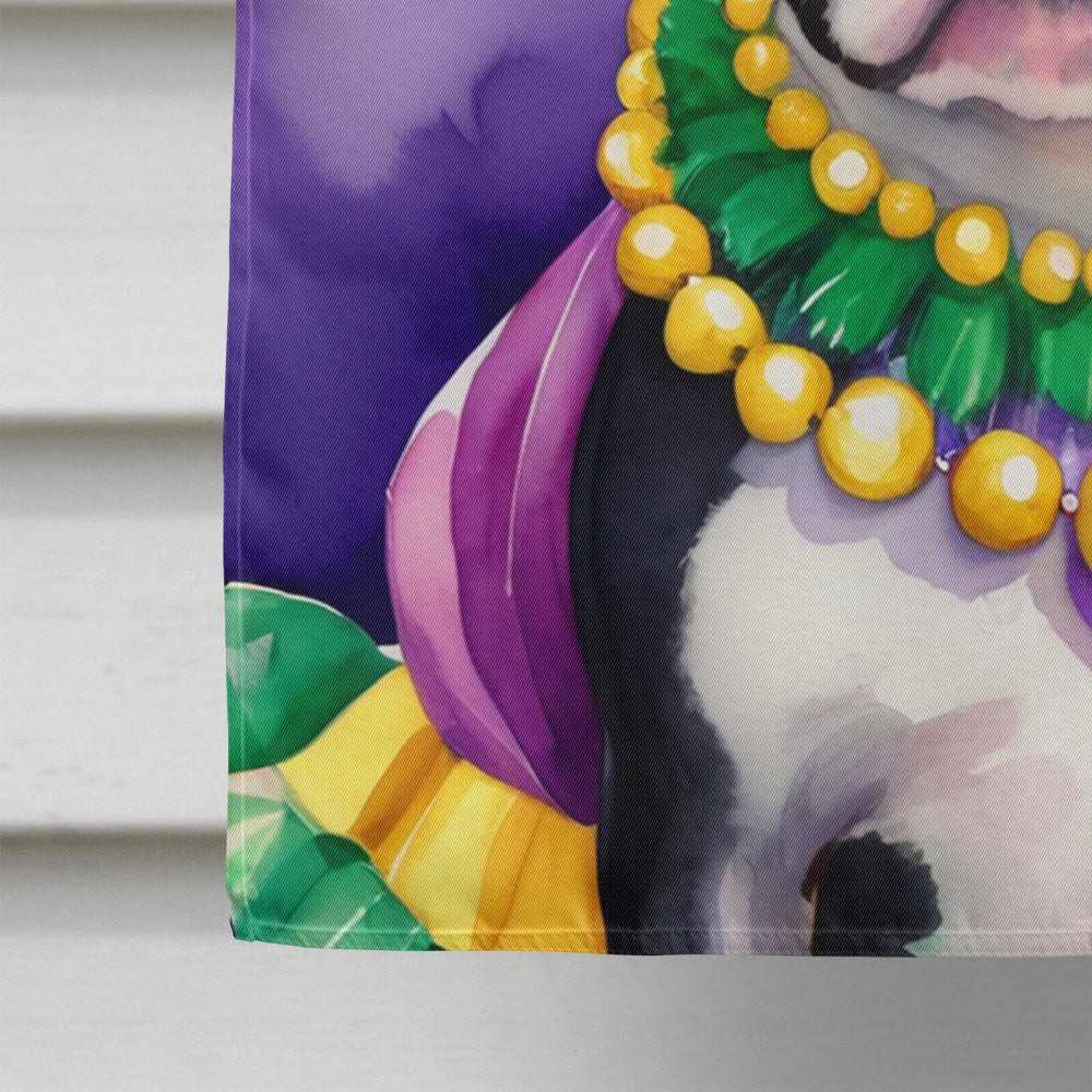 Boston Terrier King of Mardi Gras House Flag