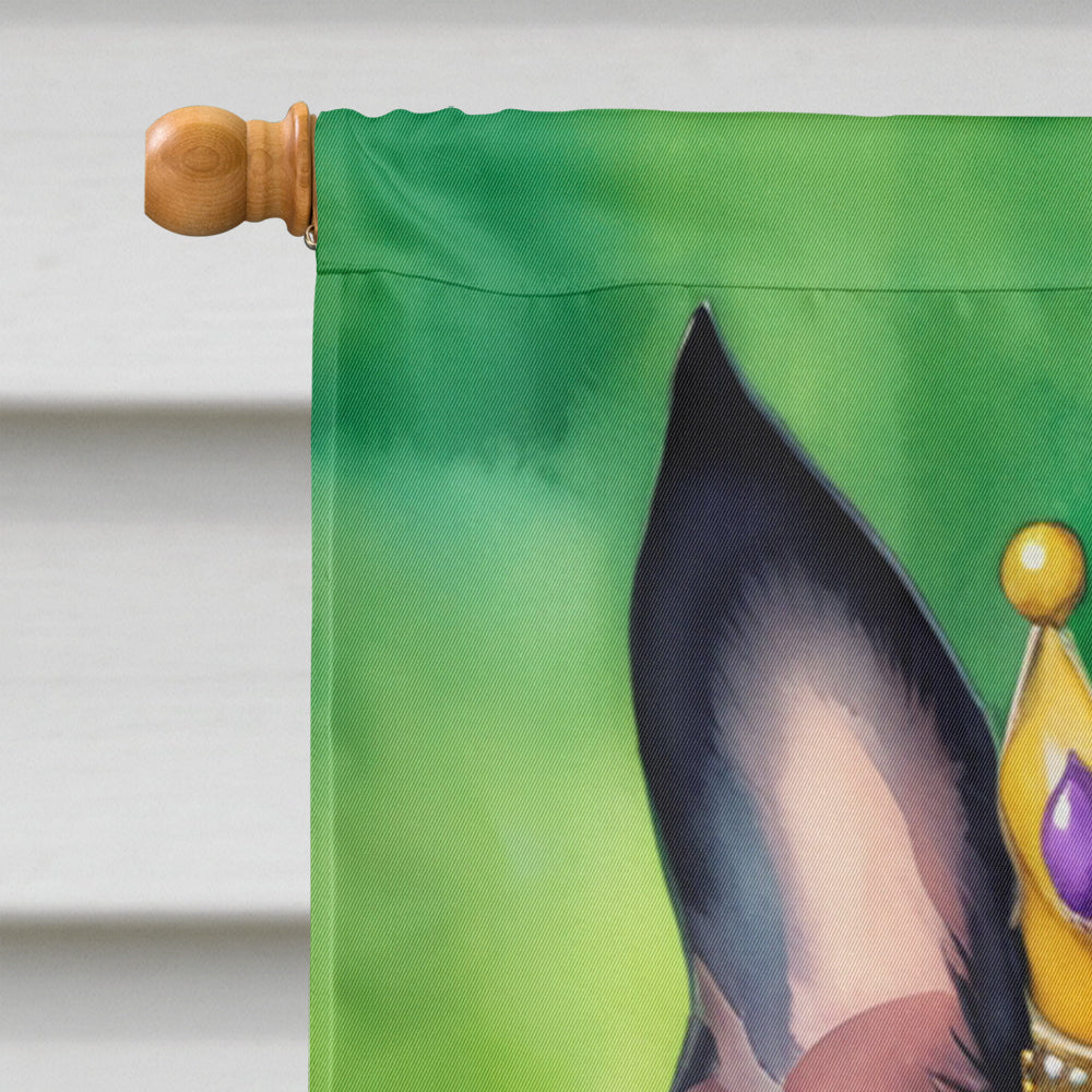 Boston Terrier King of Mardi Gras House Flag