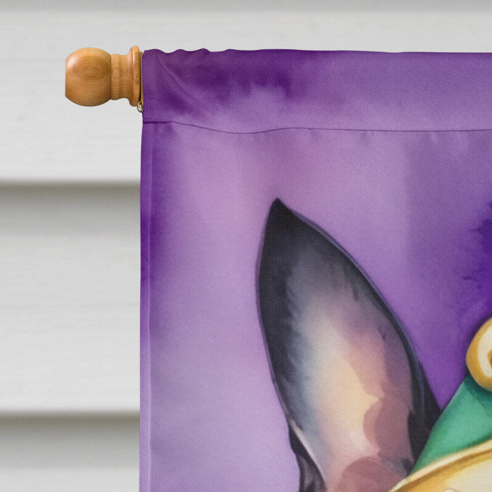 Boston Terrier King of Mardi Gras House Flag