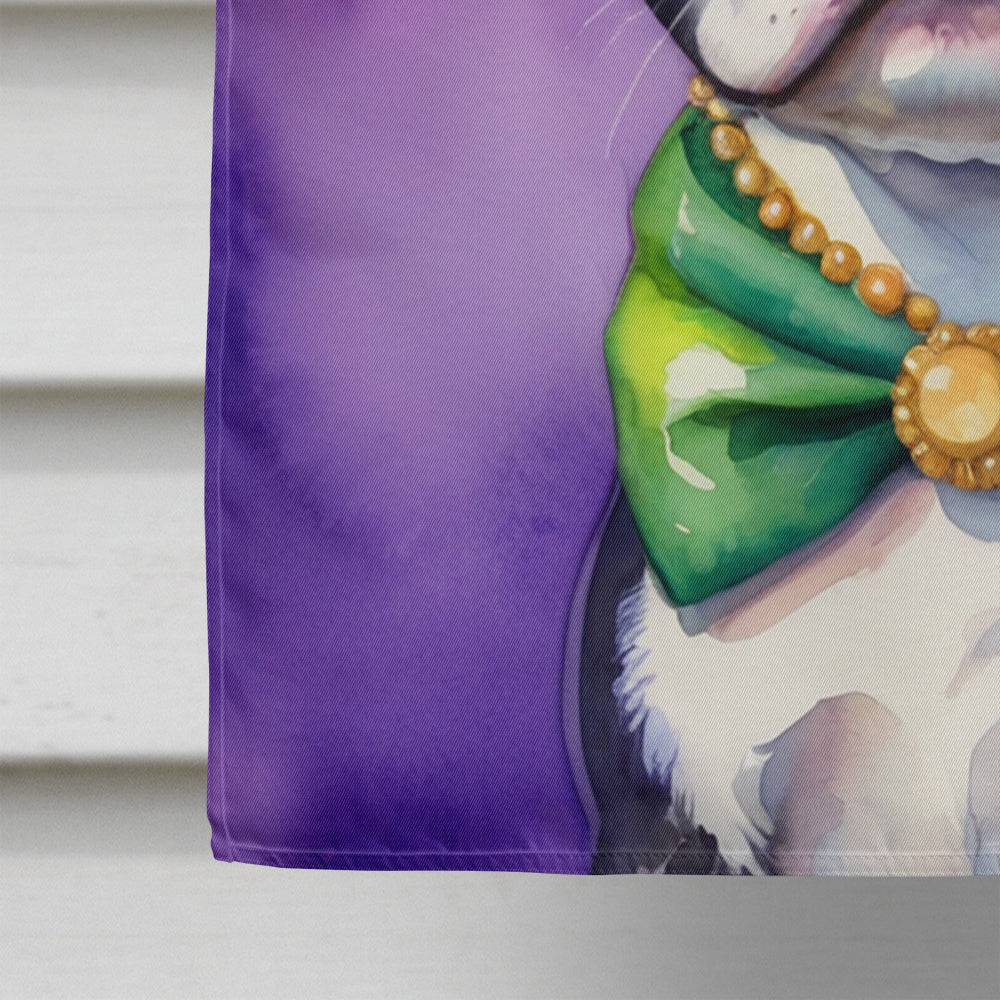 Boston Terrier King of Mardi Gras House Flag