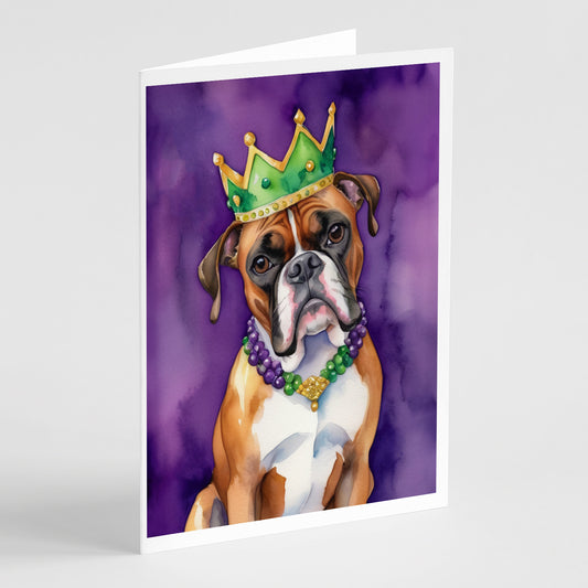 Buy this Boxer King of Mardi Gras Greeting Cards Pack of 8