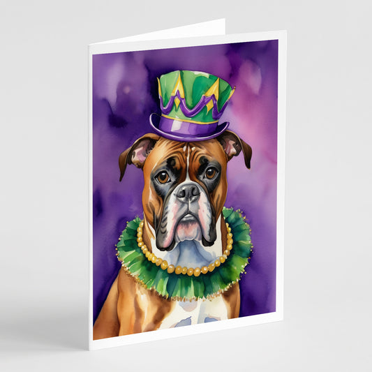 Buy this Boxer King of Mardi Gras Greeting Cards Pack of 8