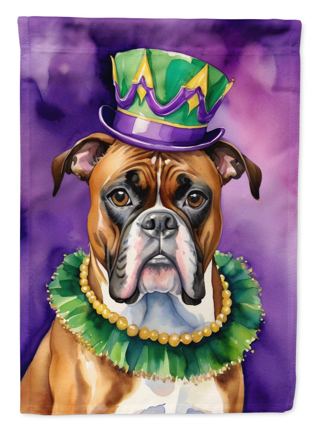 Buy this Boxer King of Mardi Gras Garden Flag