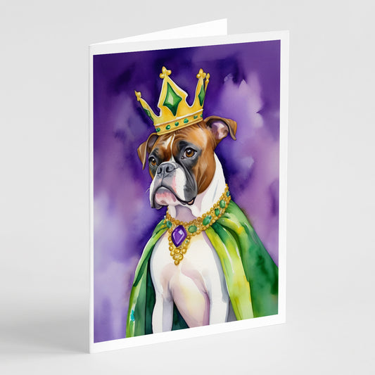 Buy this Boxer King of Mardi Gras Greeting Cards Pack of 8