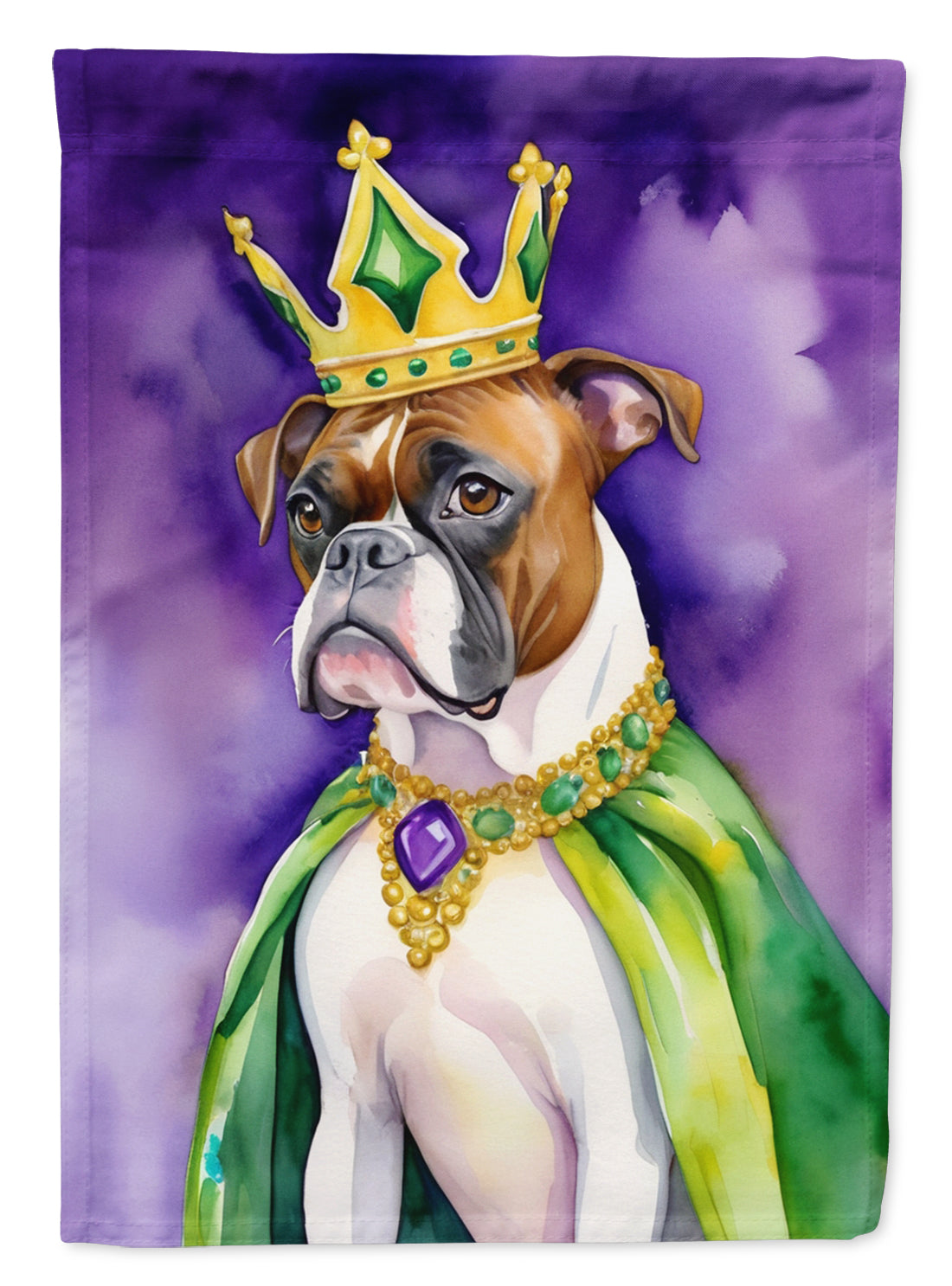 Buy this Boxer King of Mardi Gras Garden Flag