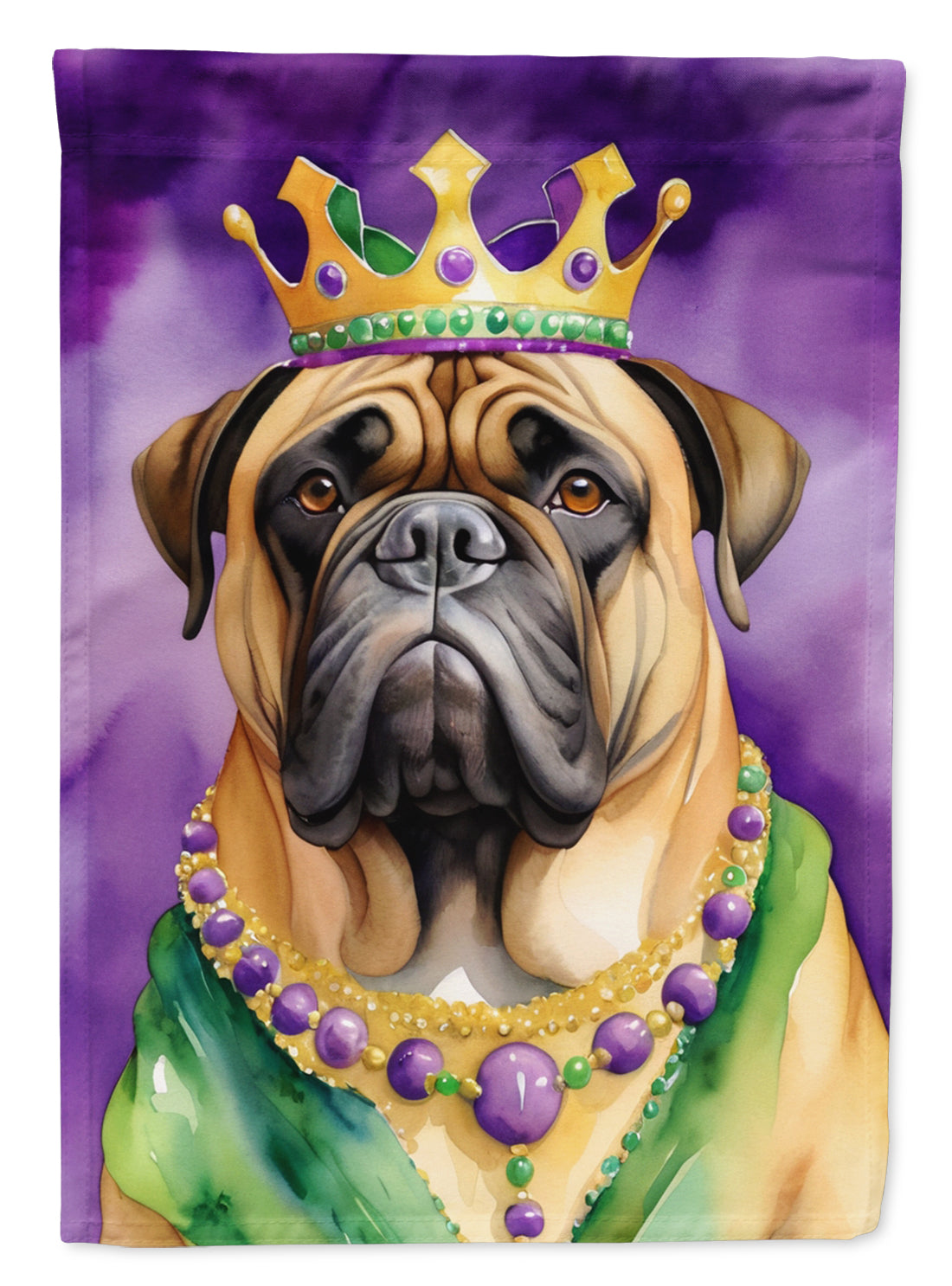 Buy this Bullmastiff King of Mardi Gras Garden Flag