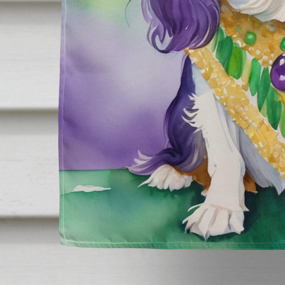 Cavalier Spaniel King of Mardi Gras House Flag