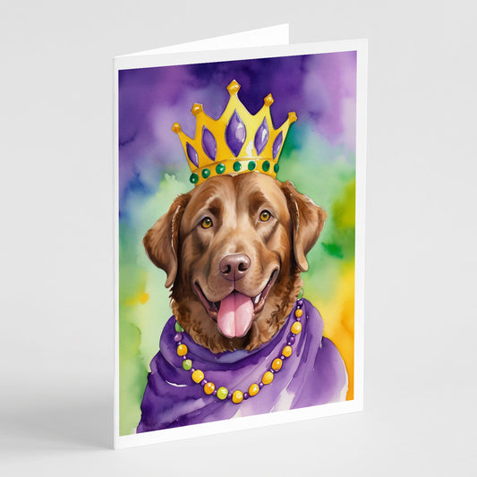 Buy this Chesapeake Bay Retriever King of Mardi Gras Greeting Cards Pack of 8